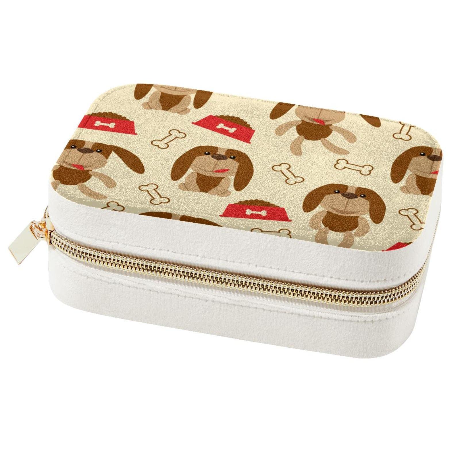 Organiseur bijoux de voyage anti-nœuds en similicuir rose