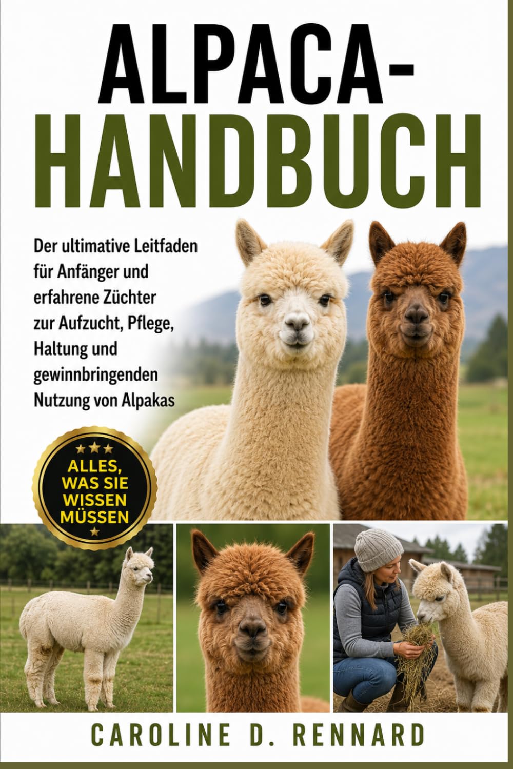 ALPACA-HANDBUCH: Der ultimative Leitfaden für Anfänger und erfahrene Züchter zur Aufzucht, Pflege, Haltung und gewinnbringenden Nutzung von Alpakas