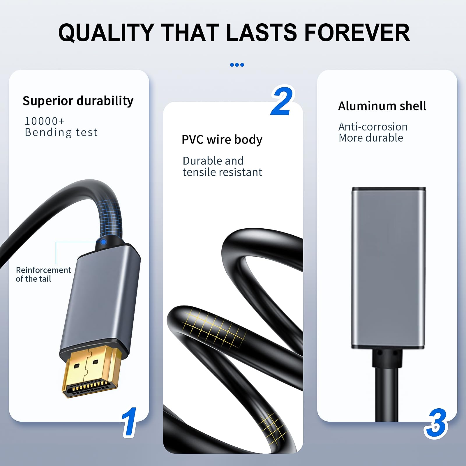 Kumiho Adattatore da HDMI a DisplayPort 4K60Hz ad alta velocità HDMI maschio a porta display femmina cavo convertitore per PC Scheda grafica Laptop PS5/4