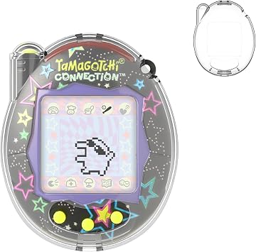 for Tamagotchi Connection Case, Clear Hard PC Drop-Proof Protective Cover, Transparent Portable Carrying Storage Case for Tamagotchi Connection Accessories with Opening Pick, Translucent