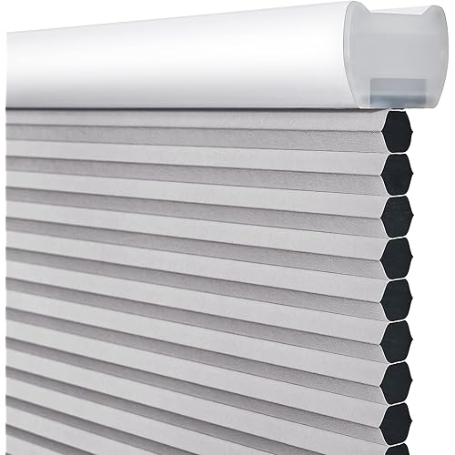 Customized Cordless Blackout Cellular Shades, Aluminum Cellular Blinds for Windows Door, Honeycomb Window Blinds & Shades for Home Kitchen Bedroom Children Room Office, Easy to Install