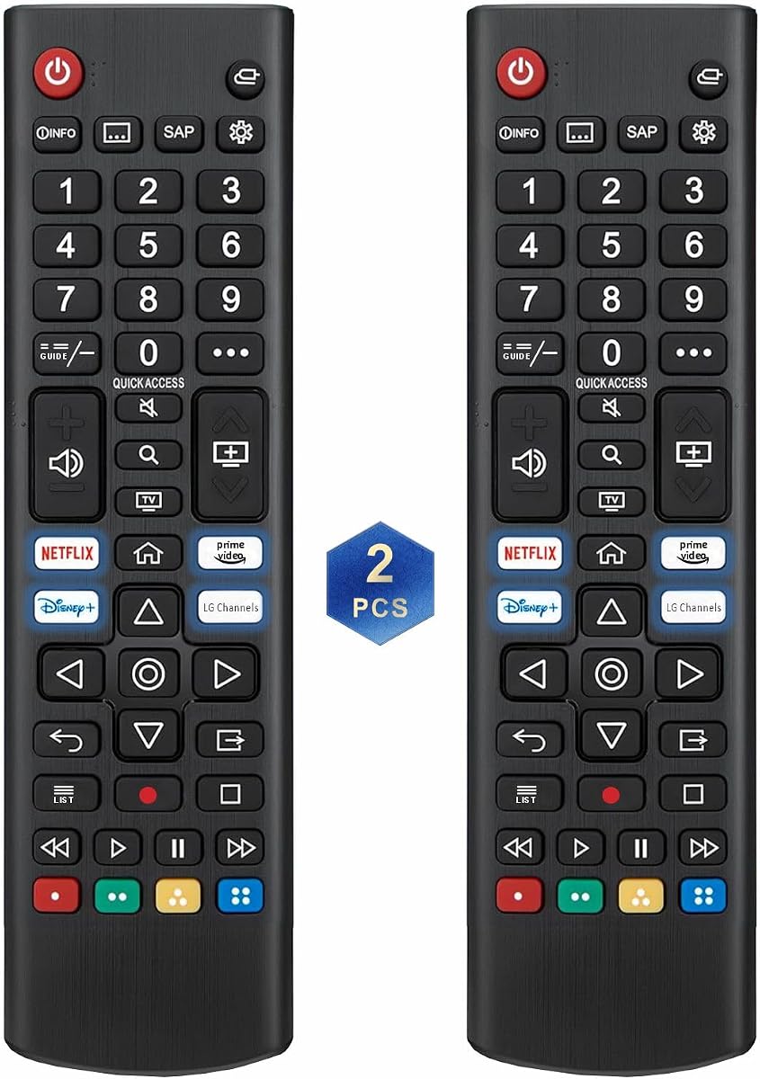 Replacement for LG Remote Control, Pack of 2, 2026-2005, Universal | lg smart tv Magic remoto, Standard, 1 Year Warranty