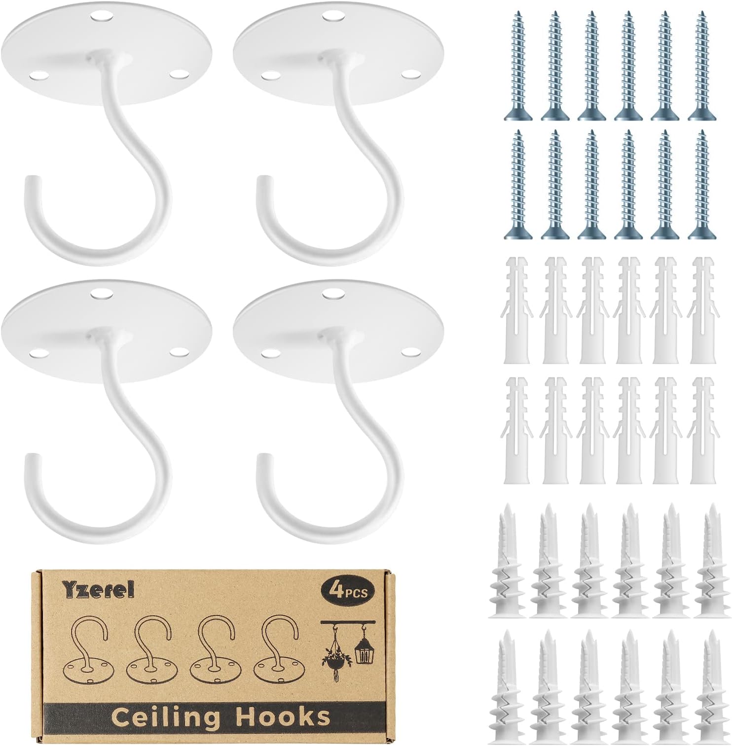 Amazon.com: TIHOOD 2PCS Wall Mount Ceiling Hooks, Metal Plant Bracket