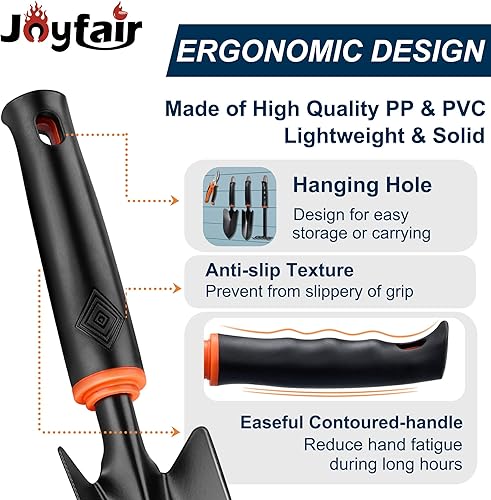 Miniatura 4 de Joyfair Juego de herramientas de jardín, 5 herramientas de jardinería para mujeres y hombres, kit de herramientas de mano de jardinería con tijeras