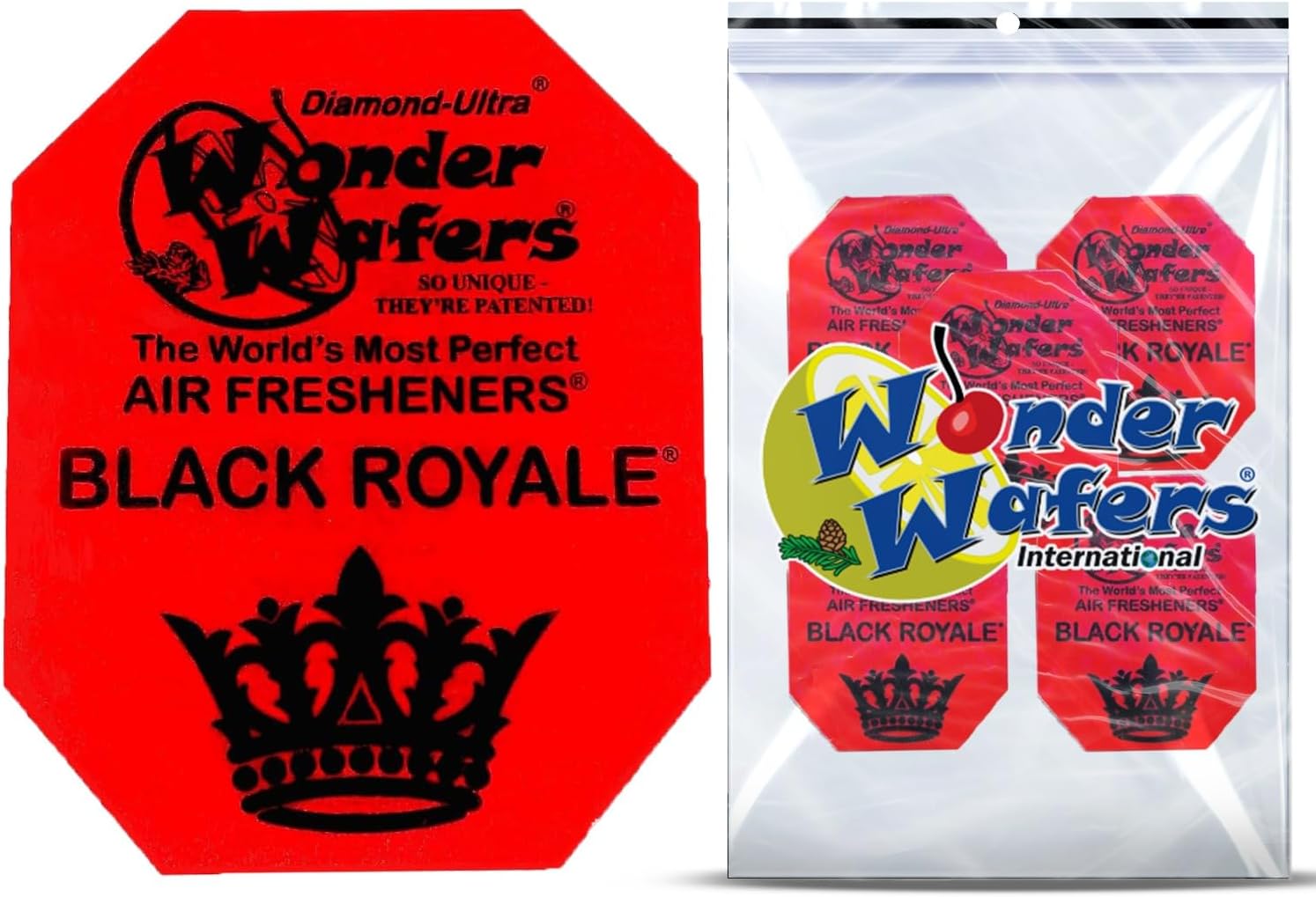 Wonder Wafers Car Air Fresheners - Individually Wrapped (100, Black Royale)