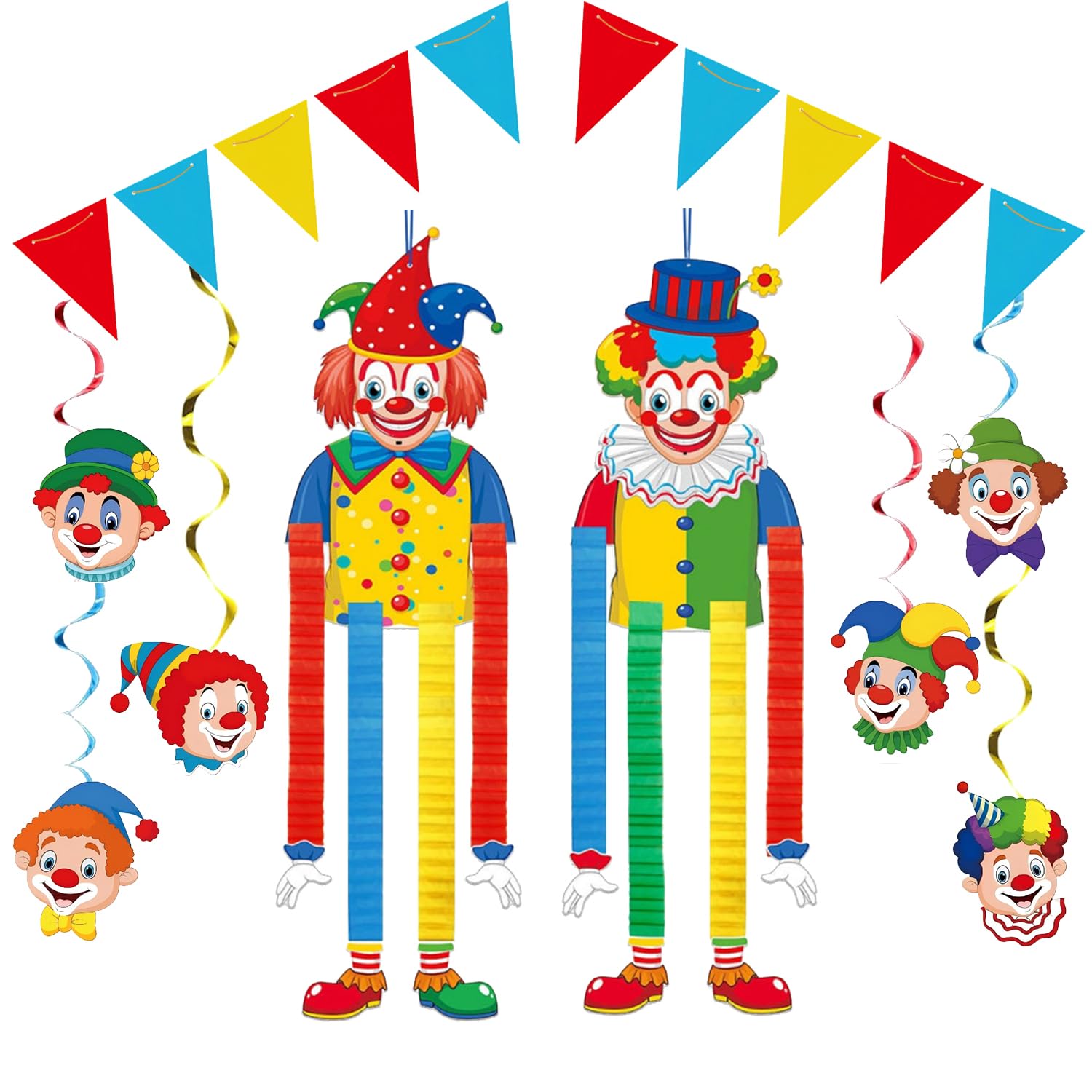 Bandierine Triangolari Colorate 16,5 Metri (rosso, Blu, Giallo) Per Feste, Compleanni, Circo, Bambini, In Poliestere