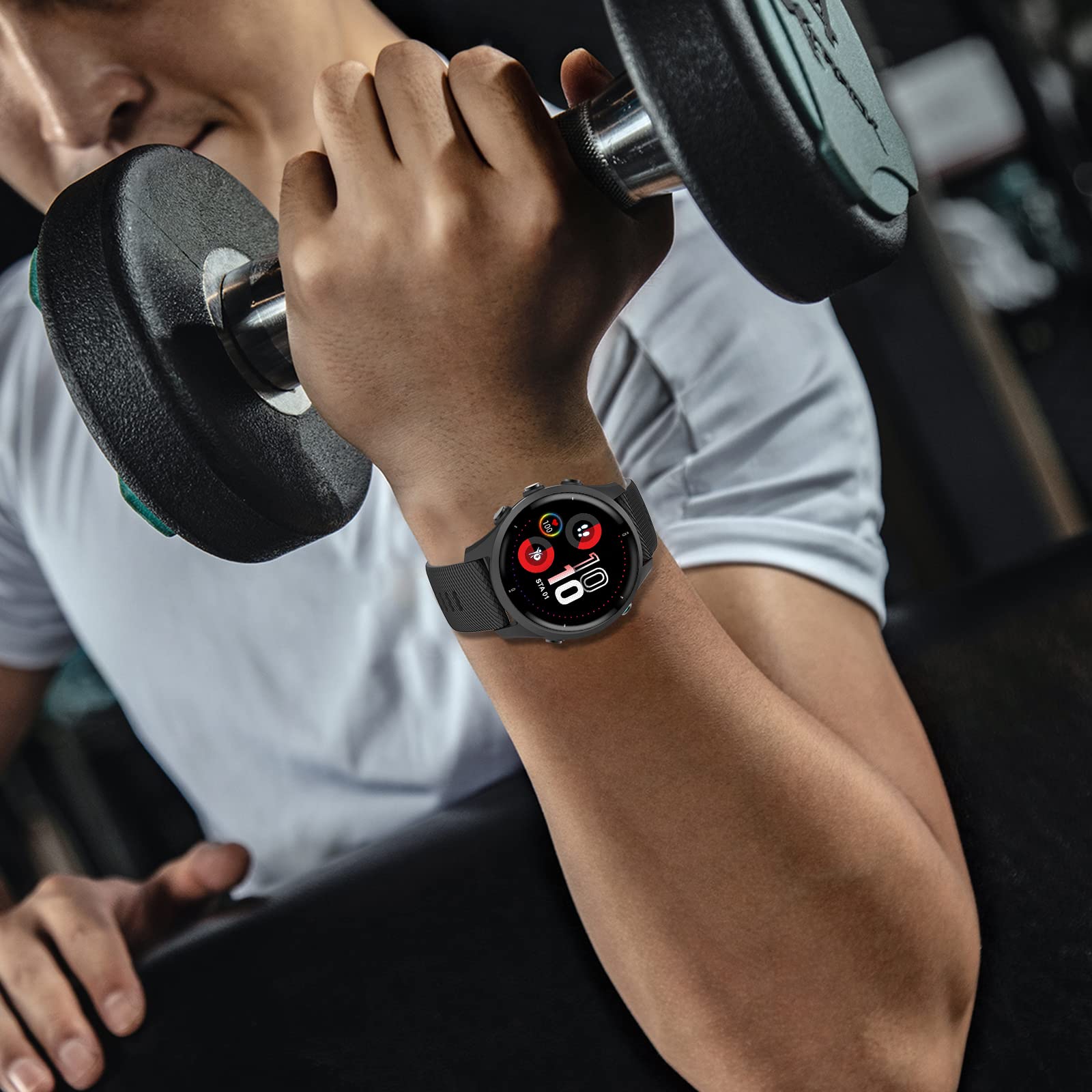 Cinturino in silicone da 20 mm per Garmin Venu SQ Venu 2 Plus Smart