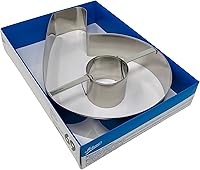 Vista 14 de Ateco Molde y cortador de pasteles de números extra grandes, 2, 11 pulgadas de alto, plateado