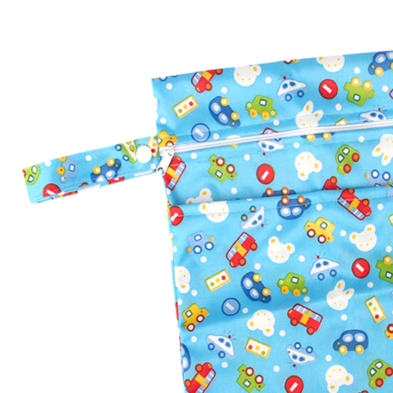 Porta Pannolini Passeggino con Cinghia Polso Impermeabile per Salviette Ricambi Abbigliamento Adatta Familiari, Come immagine, 6 pezzi