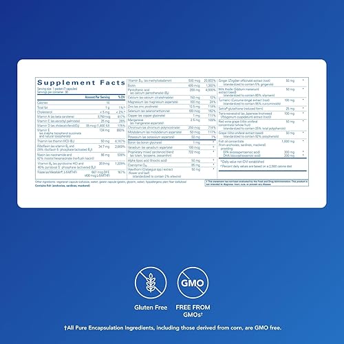 Miniatura 2 de Pure Encapsulations Ultra Pure Pack  Suplemento multivitamínico y mineral para apoyar la salud cardiovascular el hígado el bienestar óptimo y la