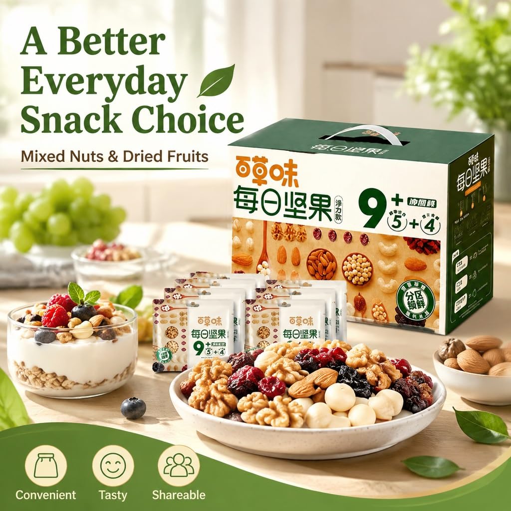 Merienda Diaria Pura De Frutos Secos Y Frutas Secas, 30 Paquetes Individuales (750 G), Divididos For Brindar Frescura, Energía Saludable For Llevar, Sin Azúcar Agregada