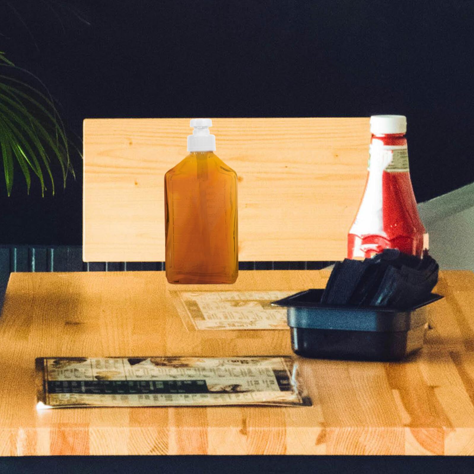 Botella de Vidrio para Jarabe con Dispensador de Bomba Diseño Transparente Resistente para Cocina Cafetería y Repostería Dispensador Práctico y Decorativo para Jarabes y Miel