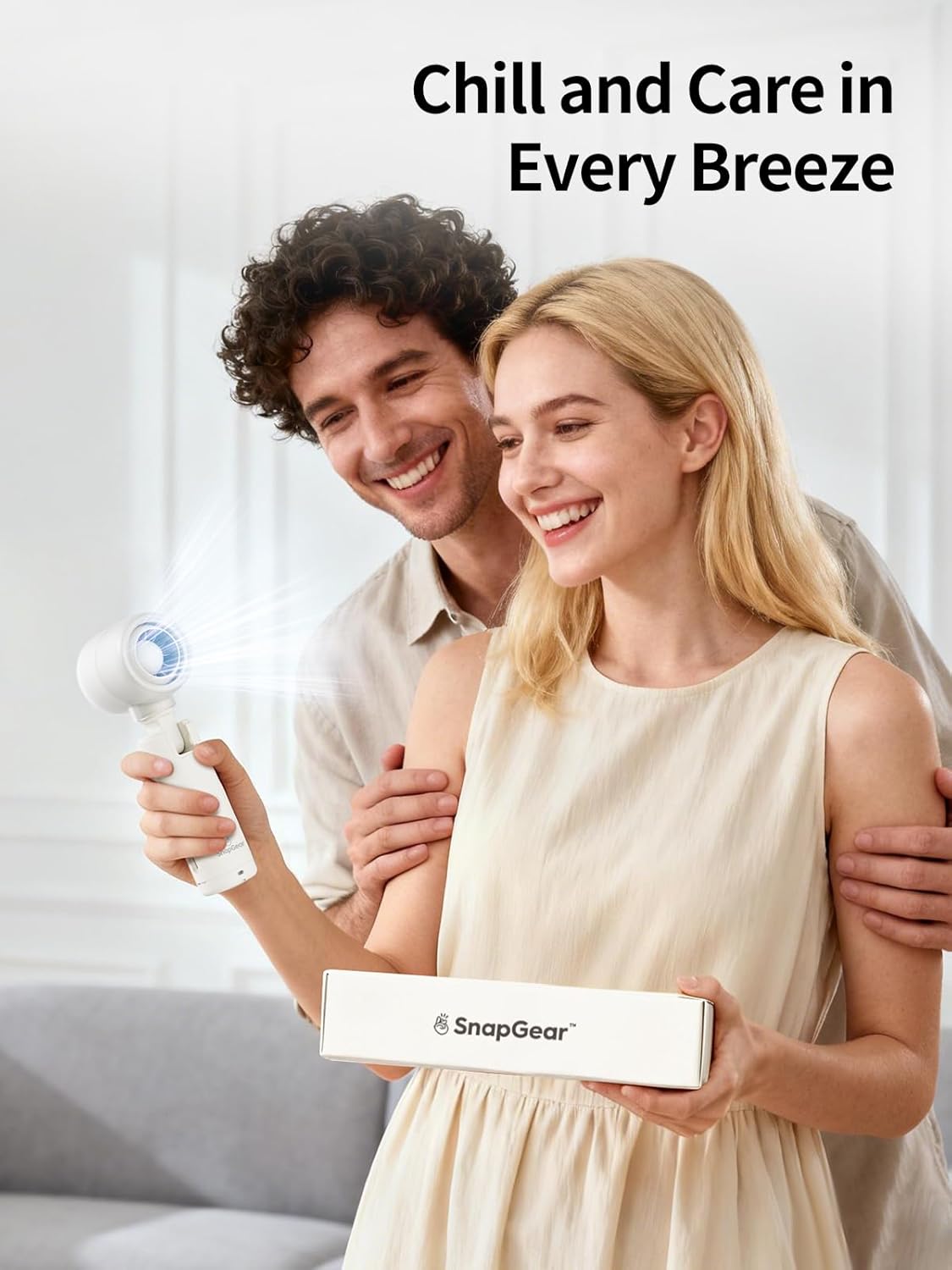 Handheld Fan CHill2, Clip-on Fan, Dual-Axis Adjustable, Folds 90° Vertically & Rotates 180° Horizontally, 5 Speeds, 14000 RPM, USB Rechargeable, Portable for Stroller, Crib, Umbrella, Desk