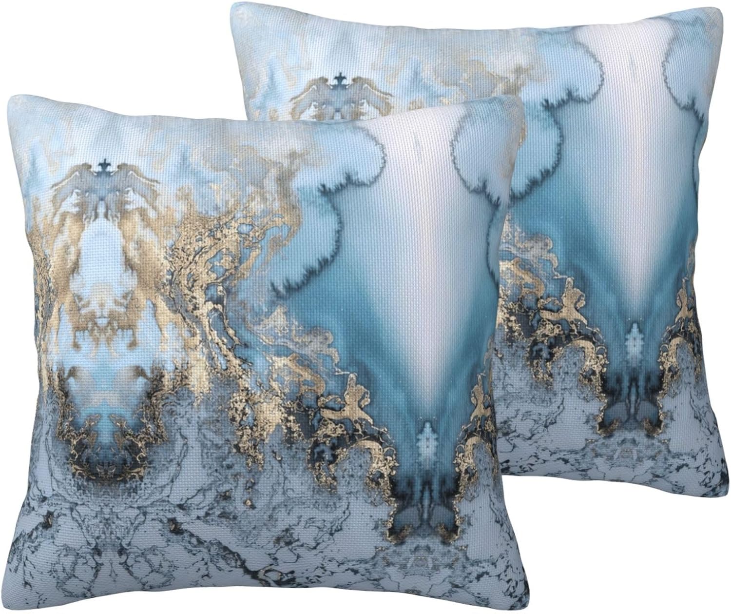 Marble. Imitation Linen Pillowcase -2 Sets, Fashionable Home Decoration, Used for Sofas, Gardens, beds