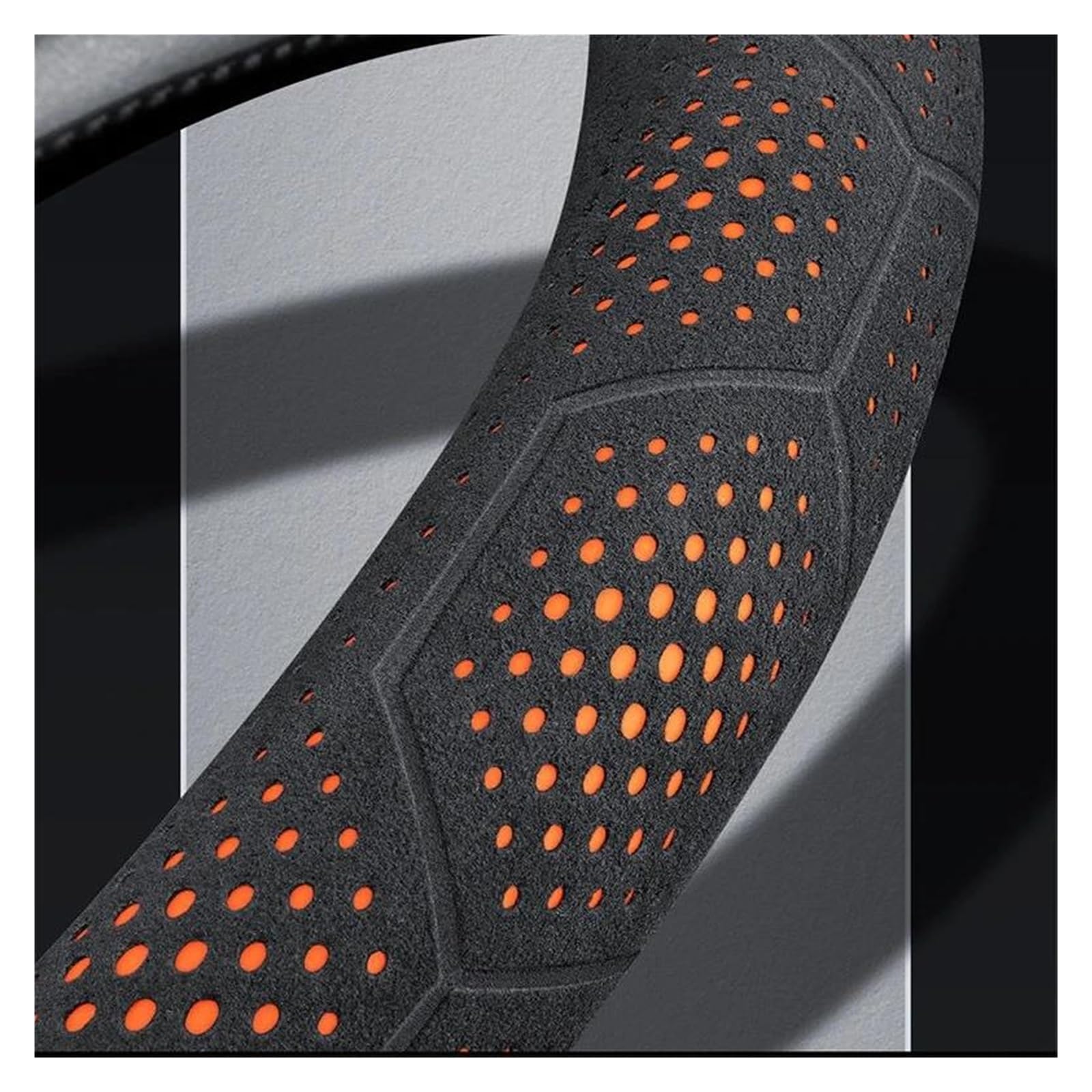Cubierta Volante para CRV Funda Volante con Tapa Especial Piel Sintética Patrón Deportivo Fibra Carbono Que Absorbe El Sudor Cubre Volante Coche(White Carbon)