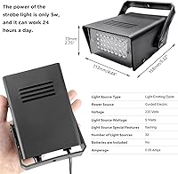 Vista 5 de Paquete de 2 luces estroboscópicas de discoteca para fiesta, 32 mini luces LED estroboscópicas para fiestas, luces estroboscópicas enchufables