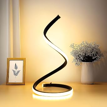 Table Lamp, 3 Colours 5 Brightness Levels Dimmable LED Bedside Lamps, Desk Lamp Suitable for Bedrooms Living Rooms Offices, Bedside Lamp Creative GiftUSB + Night Light Button [Energy Class E]
