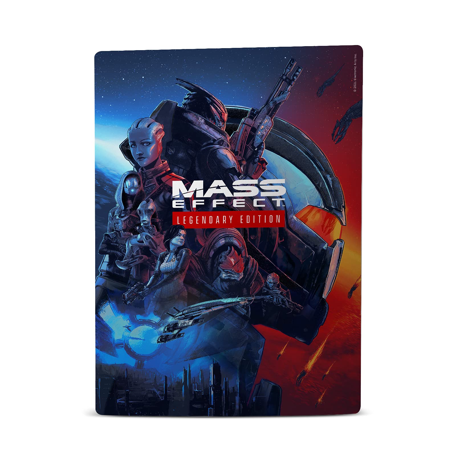 Head Case Designs Oficjalnie Licencjonowany EA Bioware Mass Effect Key Art Legendarna grafika Skora Winylowa Naklejka Kompatybilny z Sony PlayStation 5 PS5 Disc Edition Console & DualSense Controller