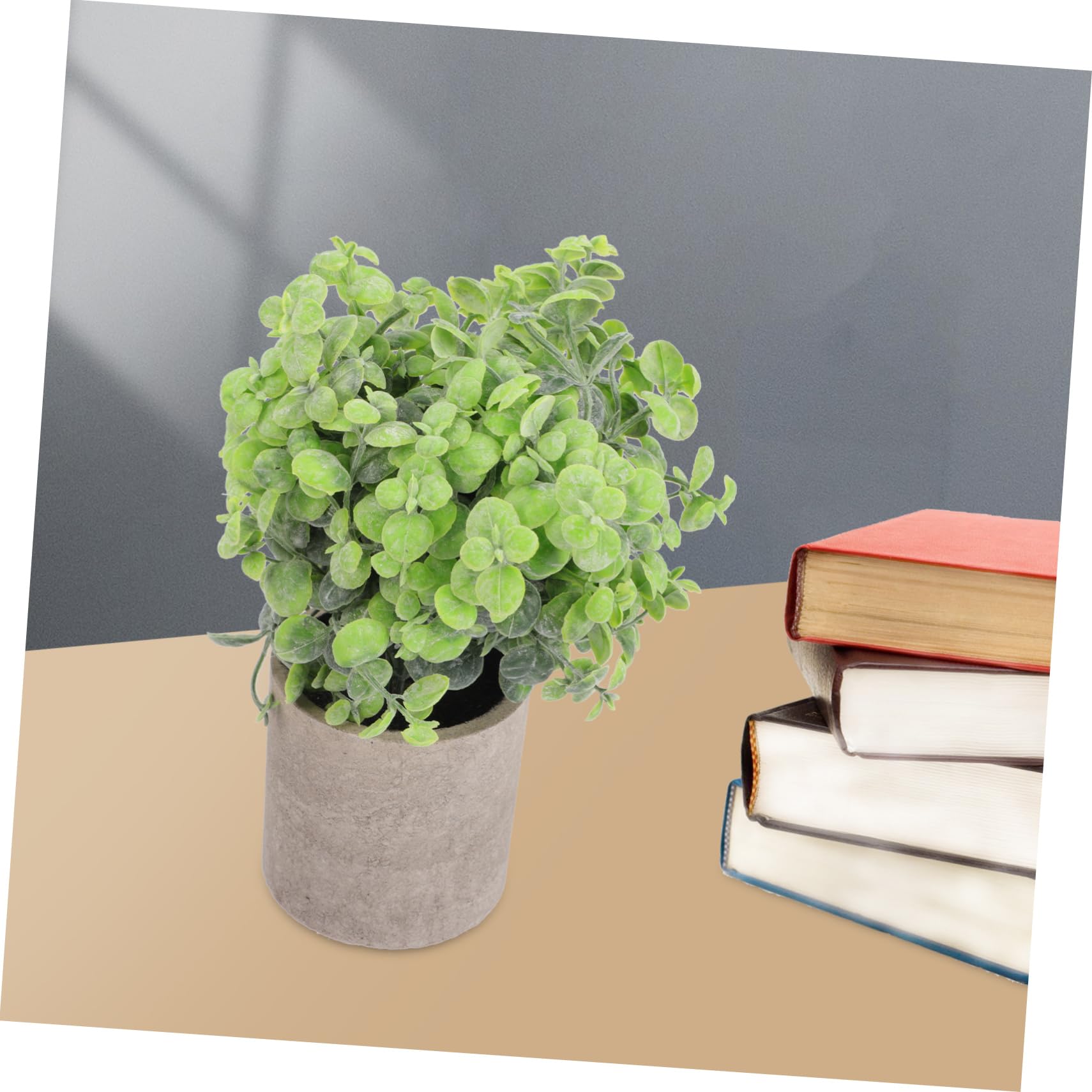 IMIKEYA 3pezzi Artificiali Decorazioni Realistiche Per Scrivania e Casa Eucalyptus e
