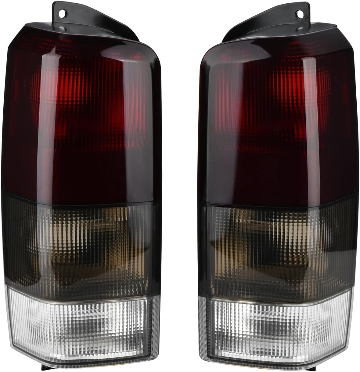 Fits for Rear Brake Tail Light Lens and Housing Assembly Red/Black Smoke Replacement for Jeep 1997-2001 Cherokee [ CH2800128 4897399AA ] Right and left, AZ-363