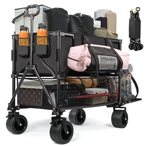 Double Decker Heavy Duty Collapsible Wagon