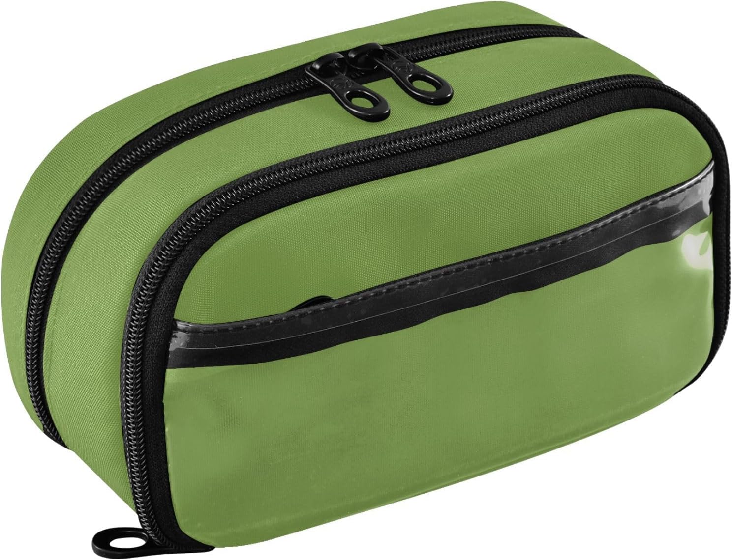 Kigai Solid Greenery Pencil Case Large Capacity Pencil Pouch with Zipper Compartments Office Pencil Bag for Adults Teen Boys Girls