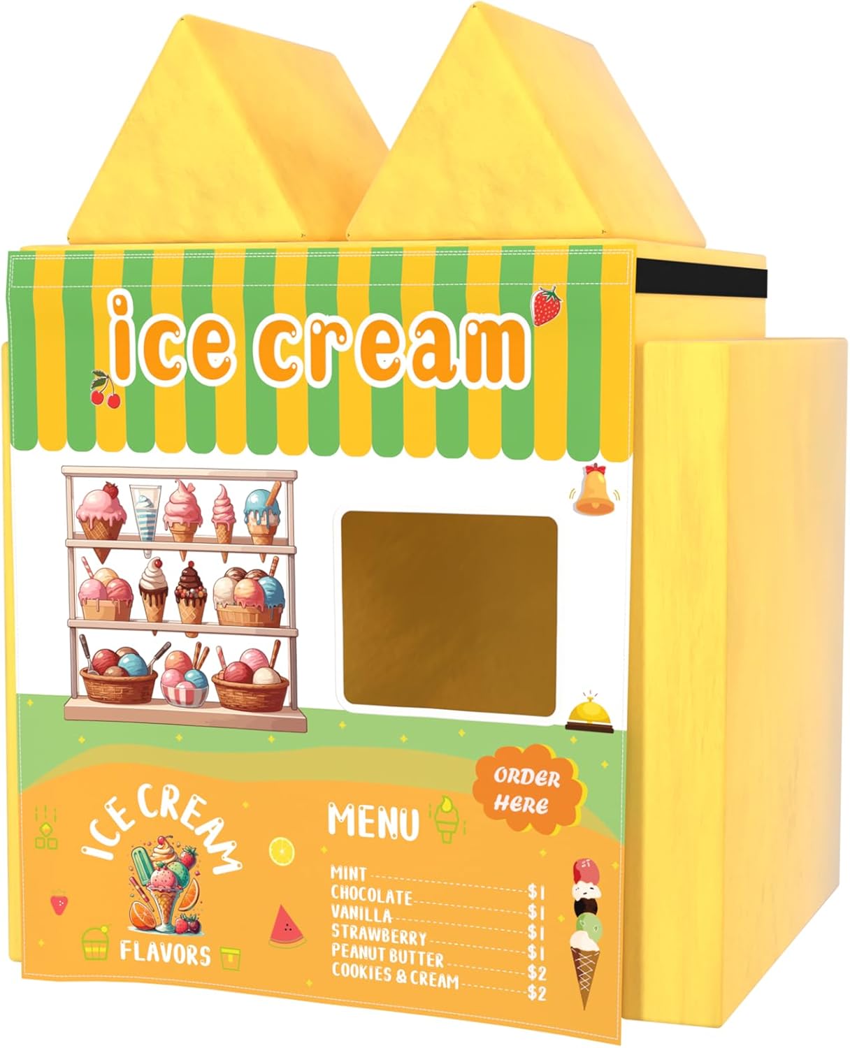 Play Panel for Kids Play Couch Foam Sofa Childrens Home Play Modular Couch (Sofa not Included) - Ice Cream Store image 4 of 6 B0D7P6FWNC