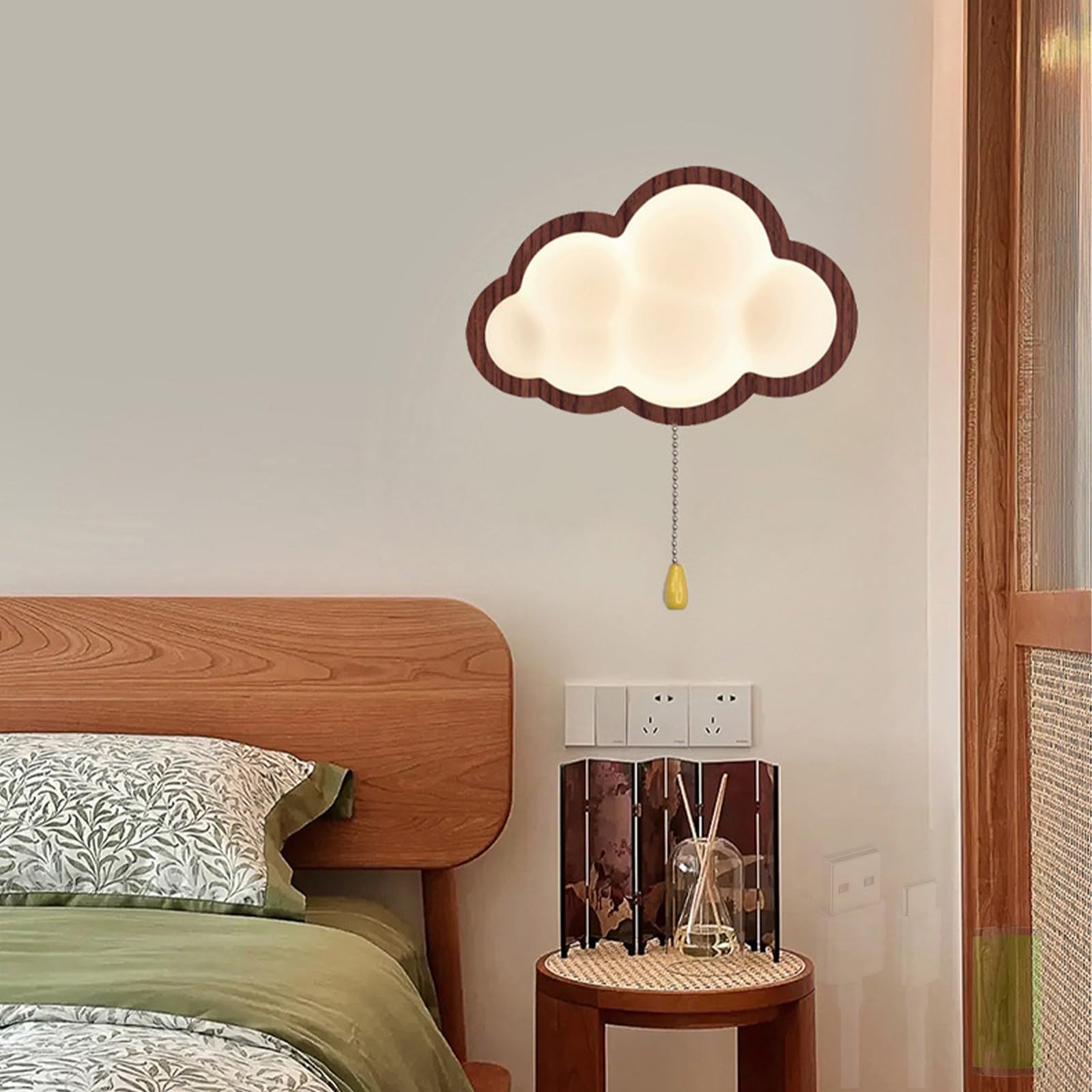Lámparas de Pared para Dormitorio con Interruptor de Tracción y Luz Cálida para Bebés 8