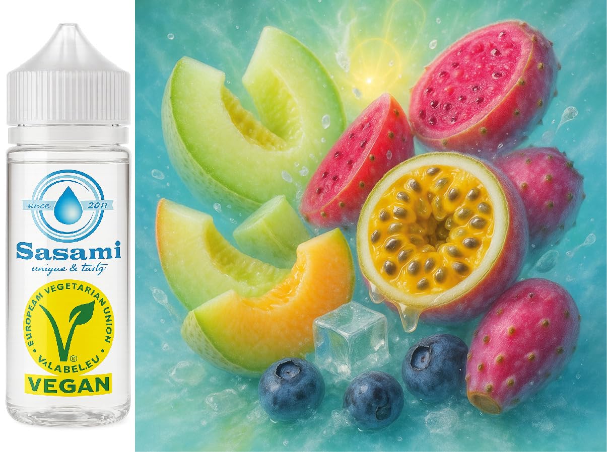 Starfruit Halo - melone, fico d’India, frutto della passione ghiaccio aroma concentrato - vegano - Sasami - 100ml