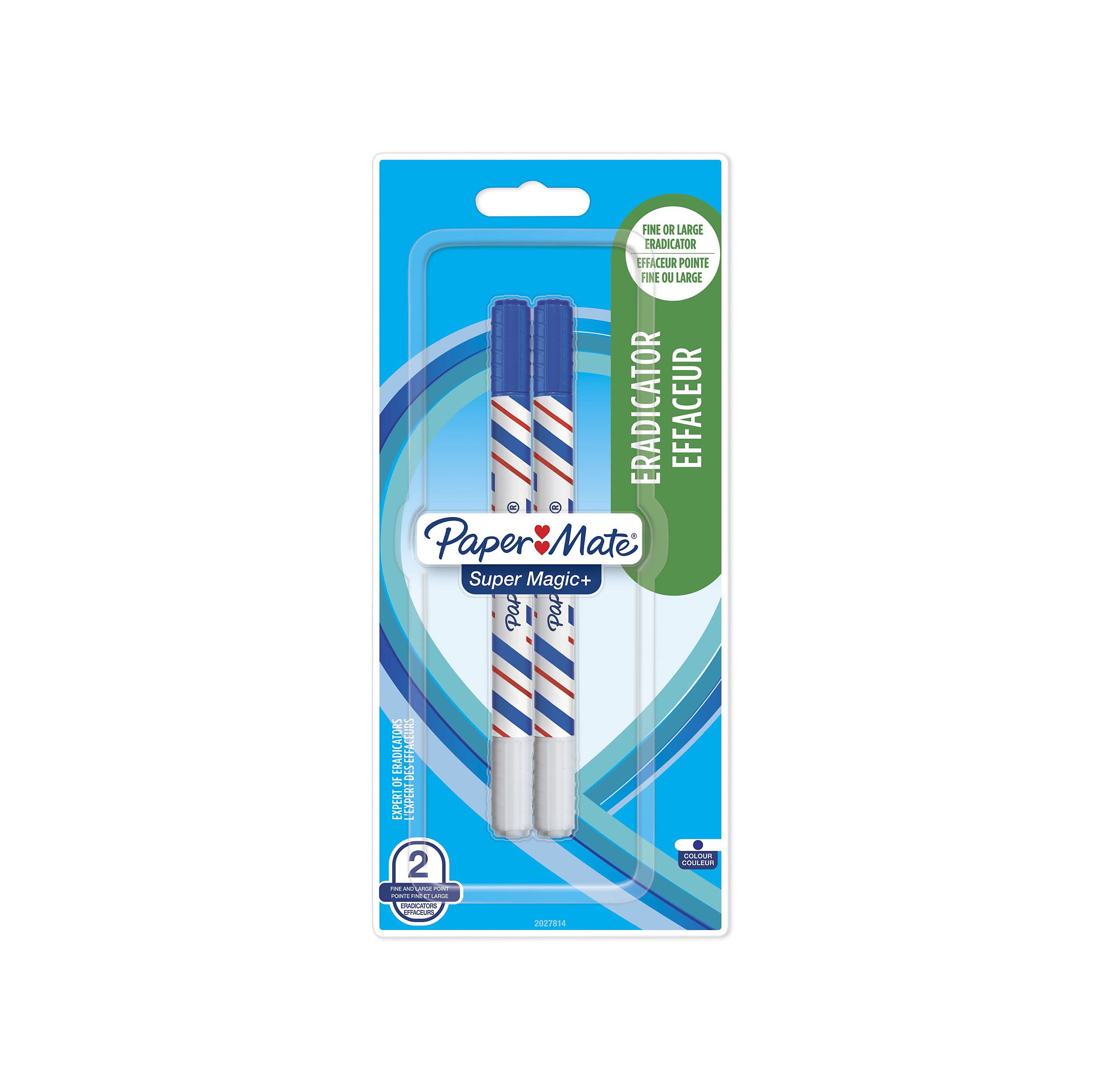 Paper Mate cartucce per penna stilografica blu cancellabile, Confezione da 2