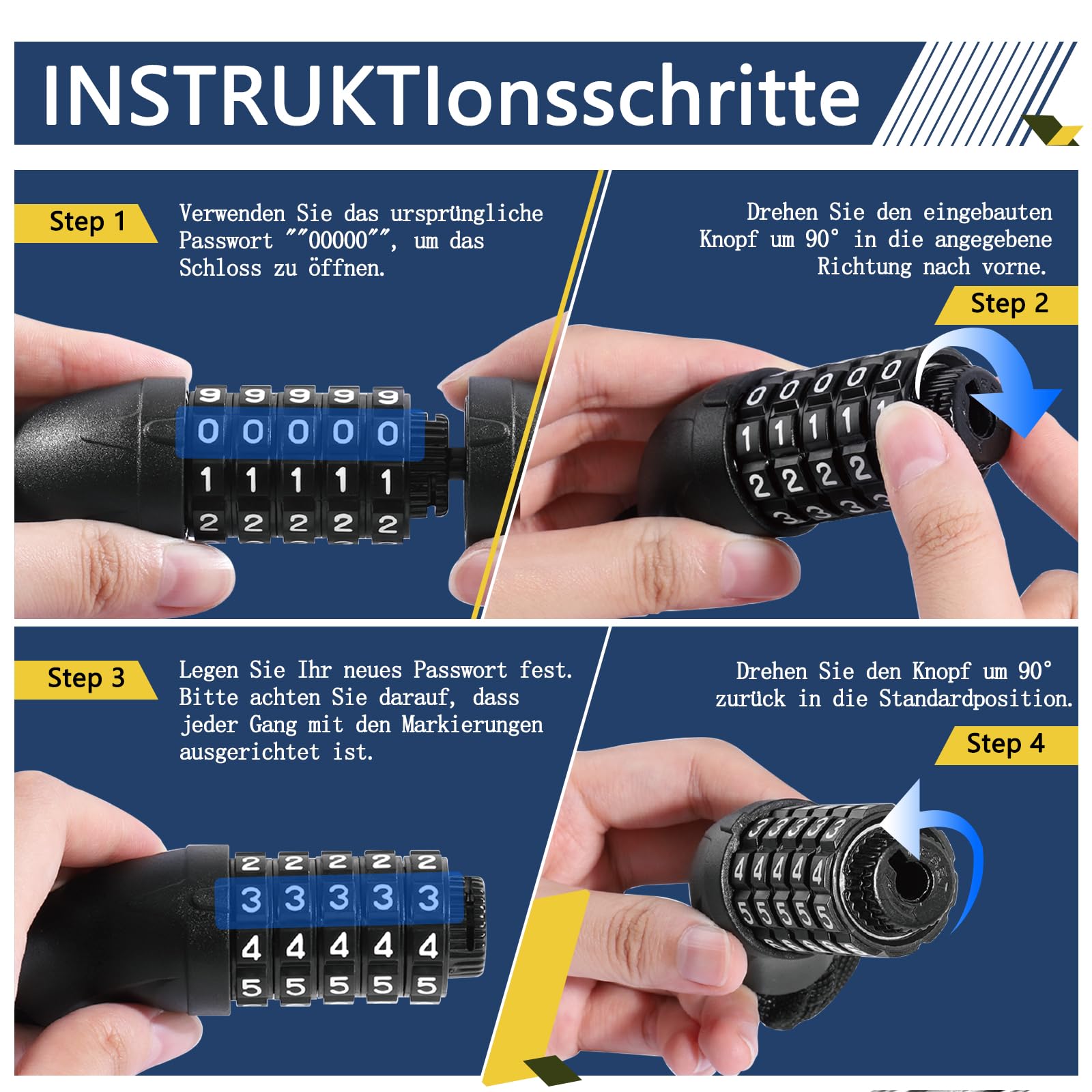 Antivol Code Numérique Protection Bicyclette Motocyclette Antivol Vélo à Combinaison - Sécurité Renforcée Cadenas Numérique Antivol Portable Code 5 Chiffres Réglable Antivol Code Numérique Protection Bicyclette Motocyclette Antivol Vélo à Combinaison - Sécurité Renforcée Cadenas Numérique Antivol Portable Code 5 Chiffres Réglable