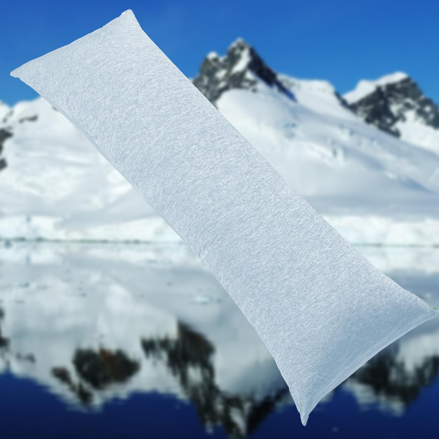 HOMFINE Cooling Pillowcases King Size - Double Side Q-Max 0.439 Cooling Fiber for Pillow Protector, Breathable Cold Pillow Cover for Hot Sleeper Night Sweat, Hidden Zipper, 2 Pack (20"x36", Grey)