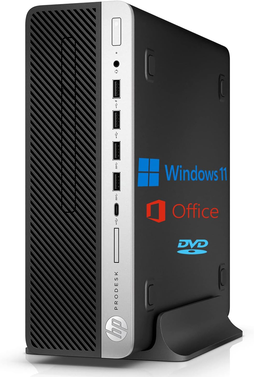 [Refurbished] HP Desktop PC Prodesk 600 G5 SFF, 9th Generation Desktop PC Memory 16GB SSD 256GB + HDD 500G, Used PC Desktop Win11 Pro Office, Equipped with DVD Storage/WiFi/Bluetooth