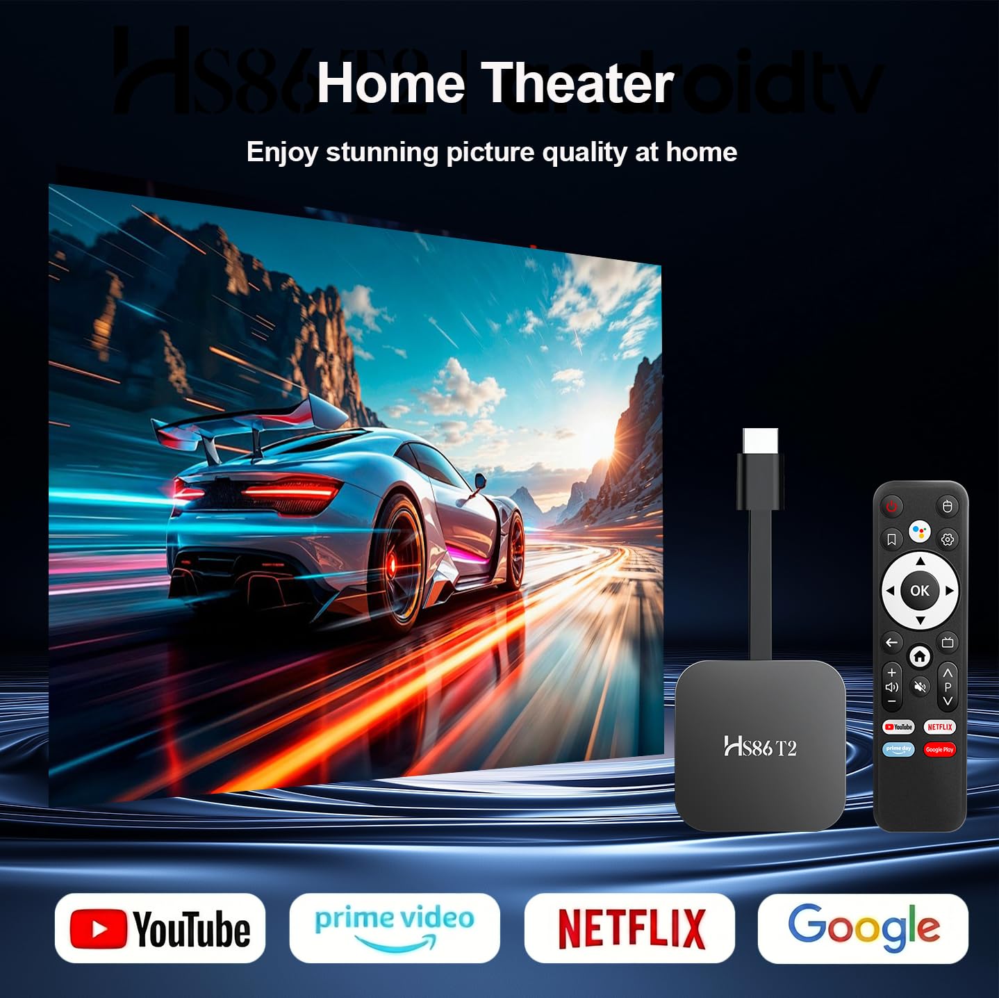 Neuestes Smart TV Stick Android 14.0 2026 4K @60fps Ultra HD TV-Stick Android Box 2 GB RAM 16 GB ROM RK3518 Prozessor Dual WiFi 6 2.4G/5G BT5 HDR10+ USB2.0 HDMI 2.0 mit Bluetooth Sprachfernbedienung