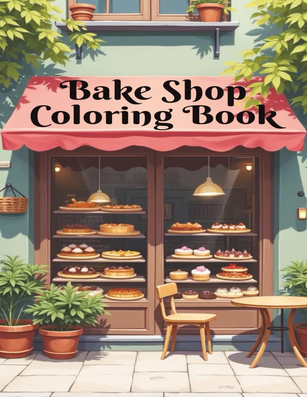 Bake Shop Coloring Book: Color Charming Bakeries from Around the World with Illustrations of Authentic Pastries, Donut Shops, Cookie Stores, ... | Cozy Cafe Hygge Art for Adults and Teens