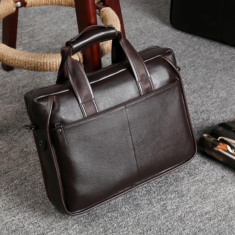 Nordic Men's Diagonal Cross Bag Horizontal Briefcase Shoulder Genuine Leather Bag for Office Commute3