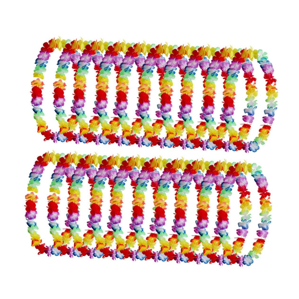 Abaodam 40 Piezas Collar De Flores Hawaianas Guirnalda De Flores Tropicales Decoraciones De Fiesta Luau Collar De Flores De Hula Guirnalda Floral Hawaiana 100 Piezas Las Flores Vestir