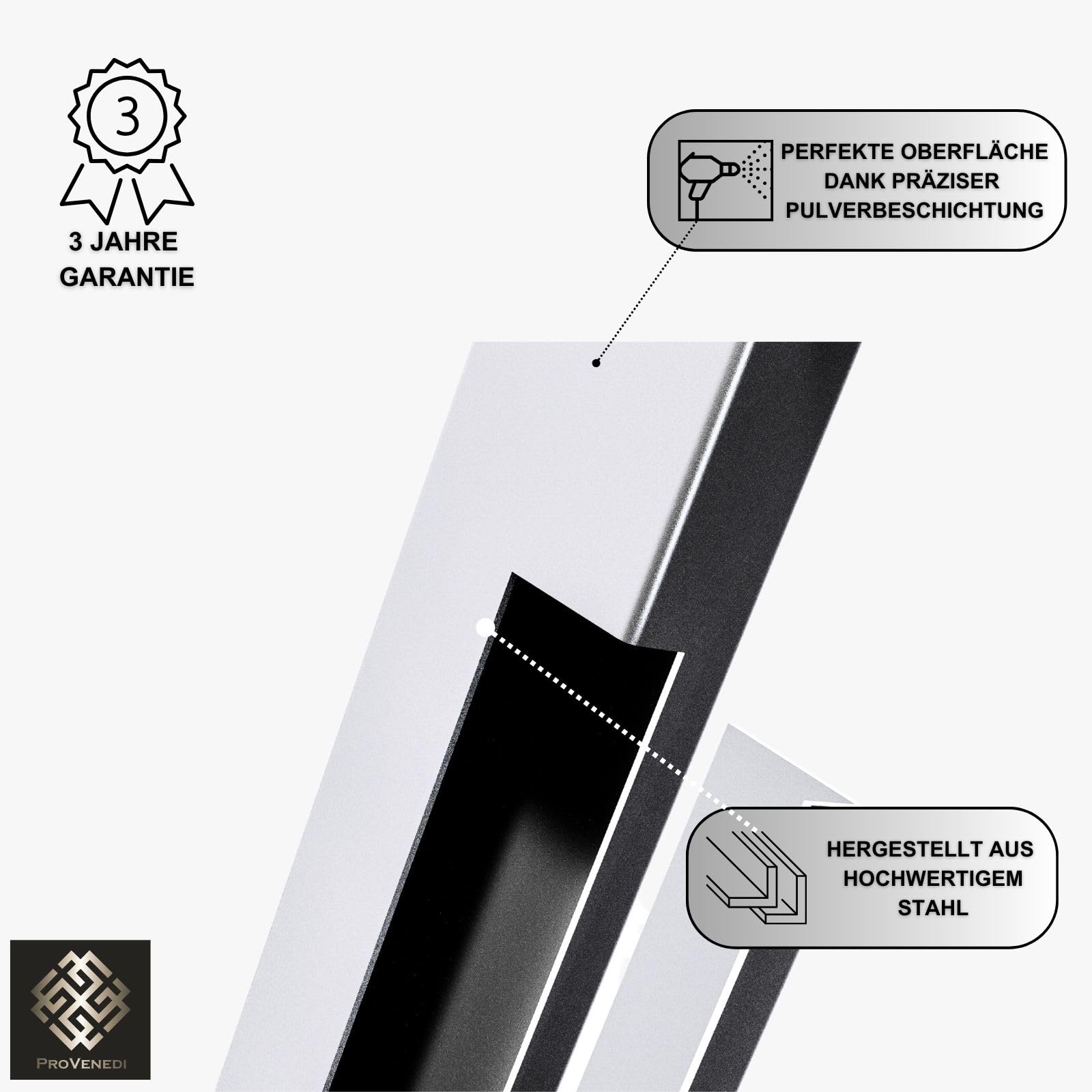 Tischbeine Metall weiß - 2 Stück X Form, rostfrei & modern - Tischgestell Maße L59 x B7 x H72 cm mit Bodenschoner für Schreibtisch Esstisch, Konferenztisch