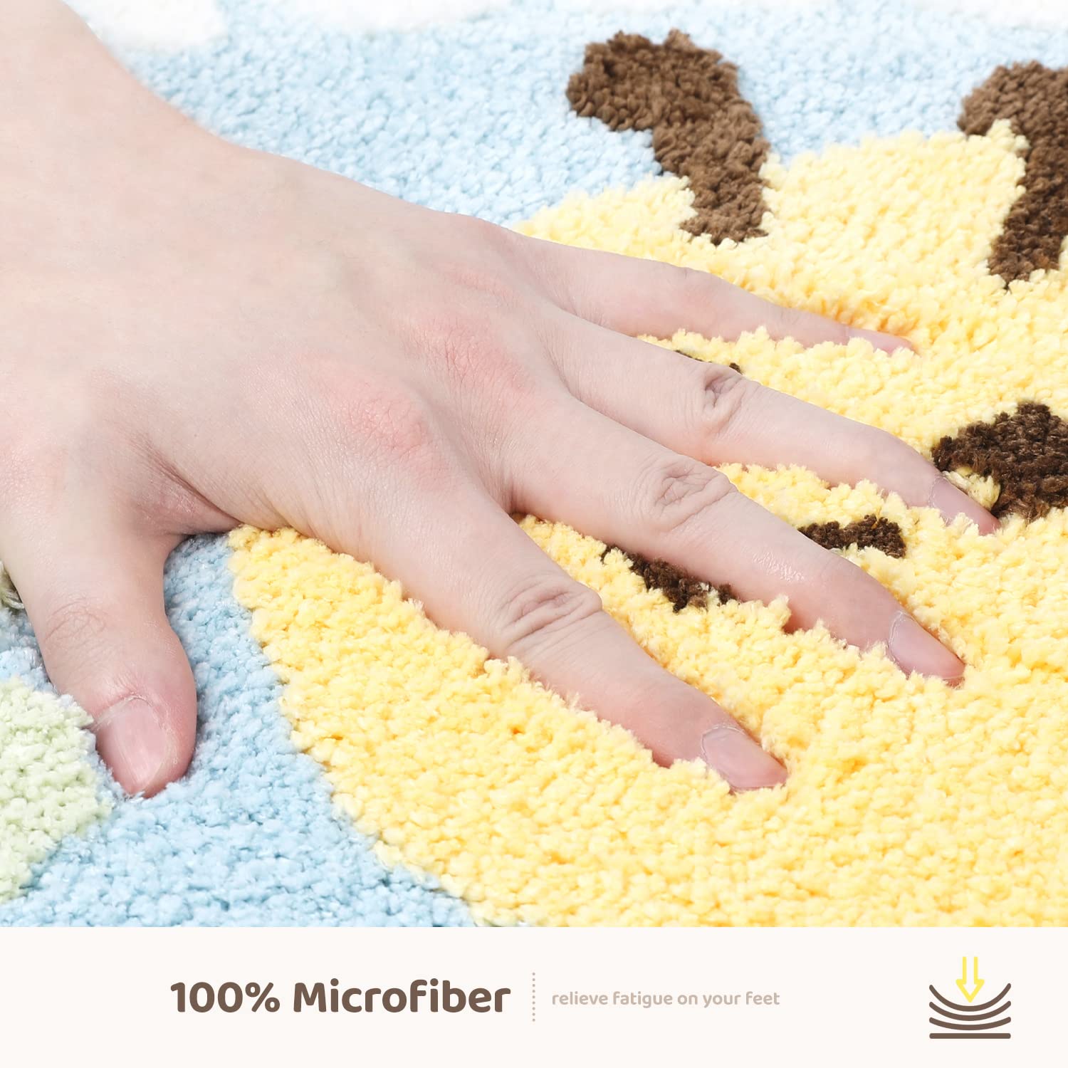 Linda alfombra de baño, alfombras de baño extra suaves y absorbentes, lavable a máquina, alfombra antideslizante para bañera, ducha y baño, 40x60cm