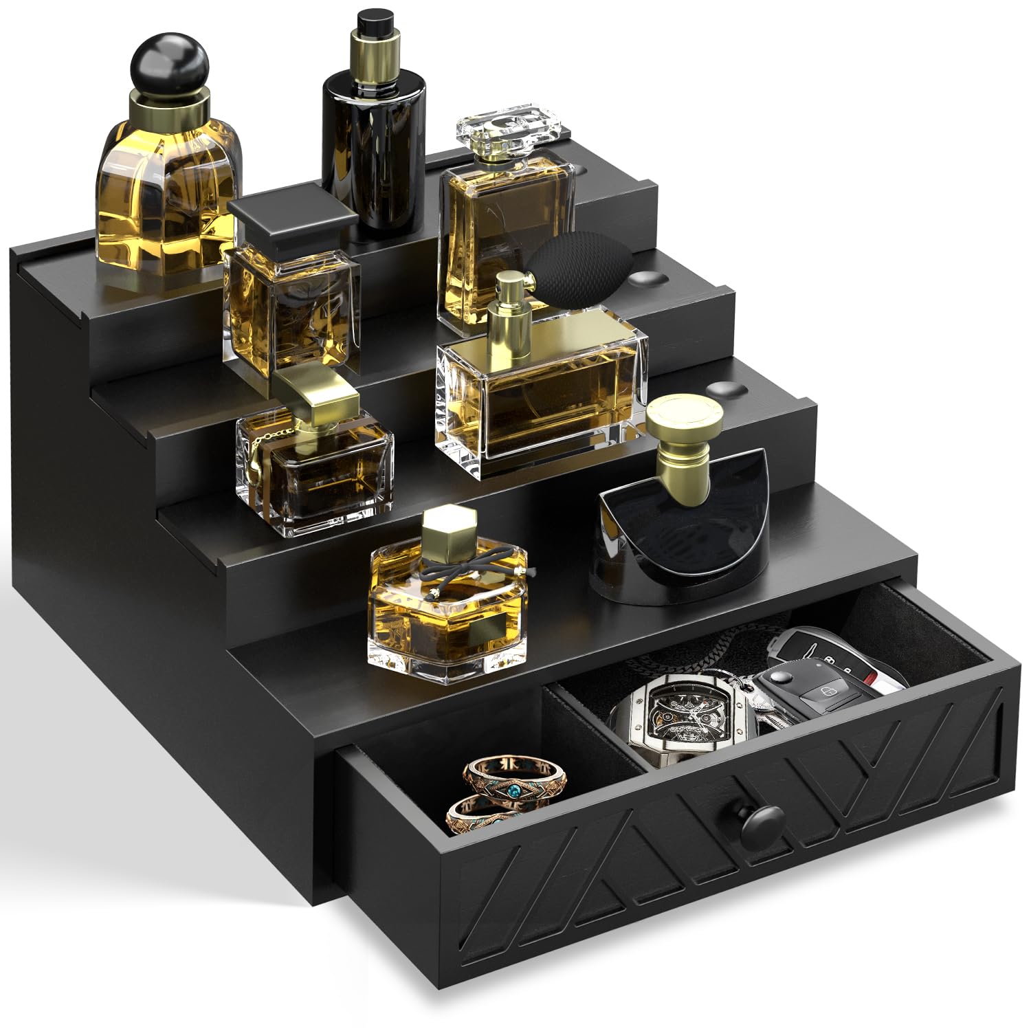 Y&ME YM Risers - Elevadores de exhibición de perfume para colonia, organizador para hombres, soportes de exhibición
