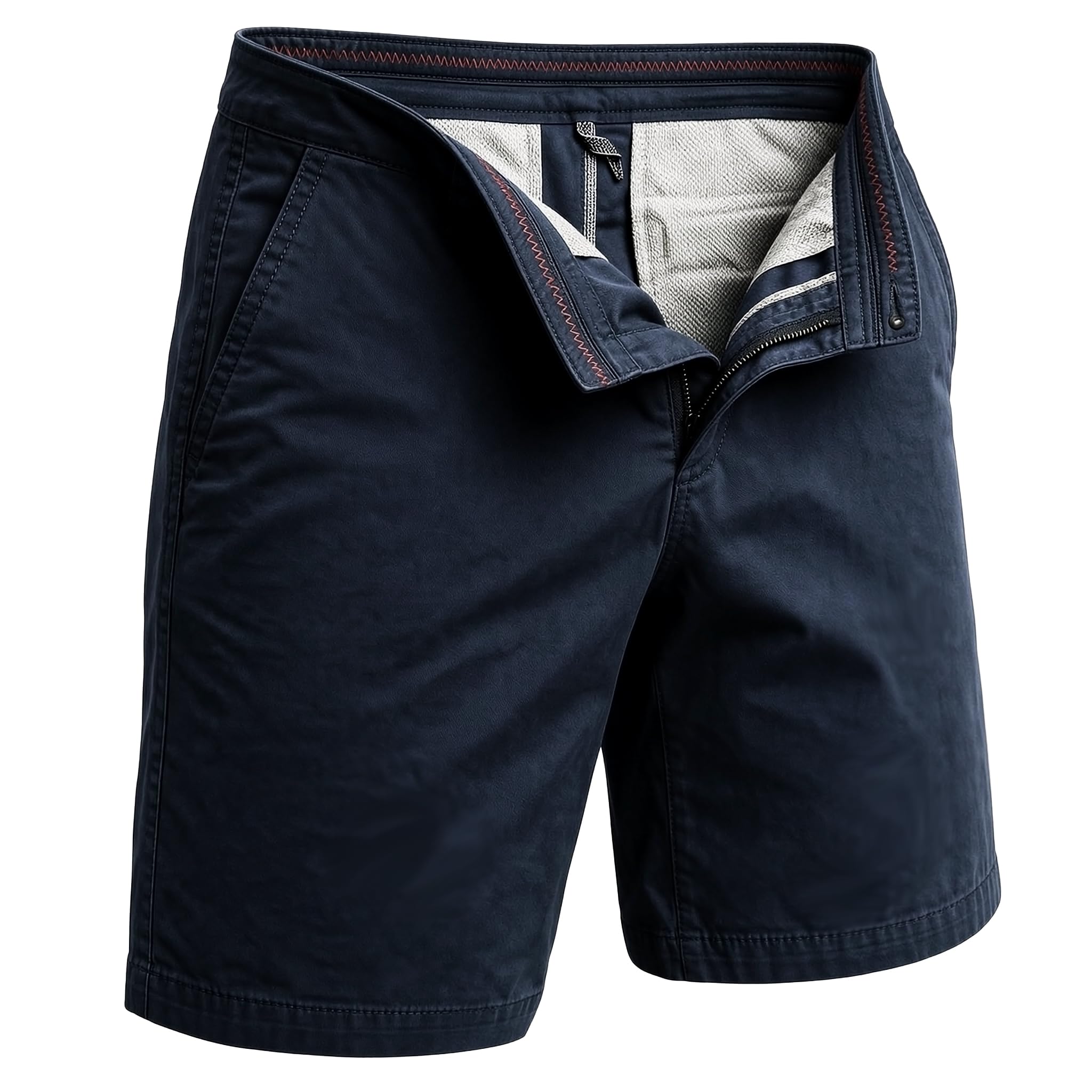 TONY BACKER Pantaloncini Corti Uomo Chino Bermuda Tinta Unita Cotone 1633