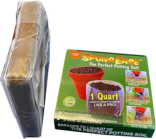Miniatura 2 de SpongEase - Suelo para macetas Spongease, bolsa desplegable de 1 cuarto de galón, tierra orgánica profesional para semillas, propagación, plantas
