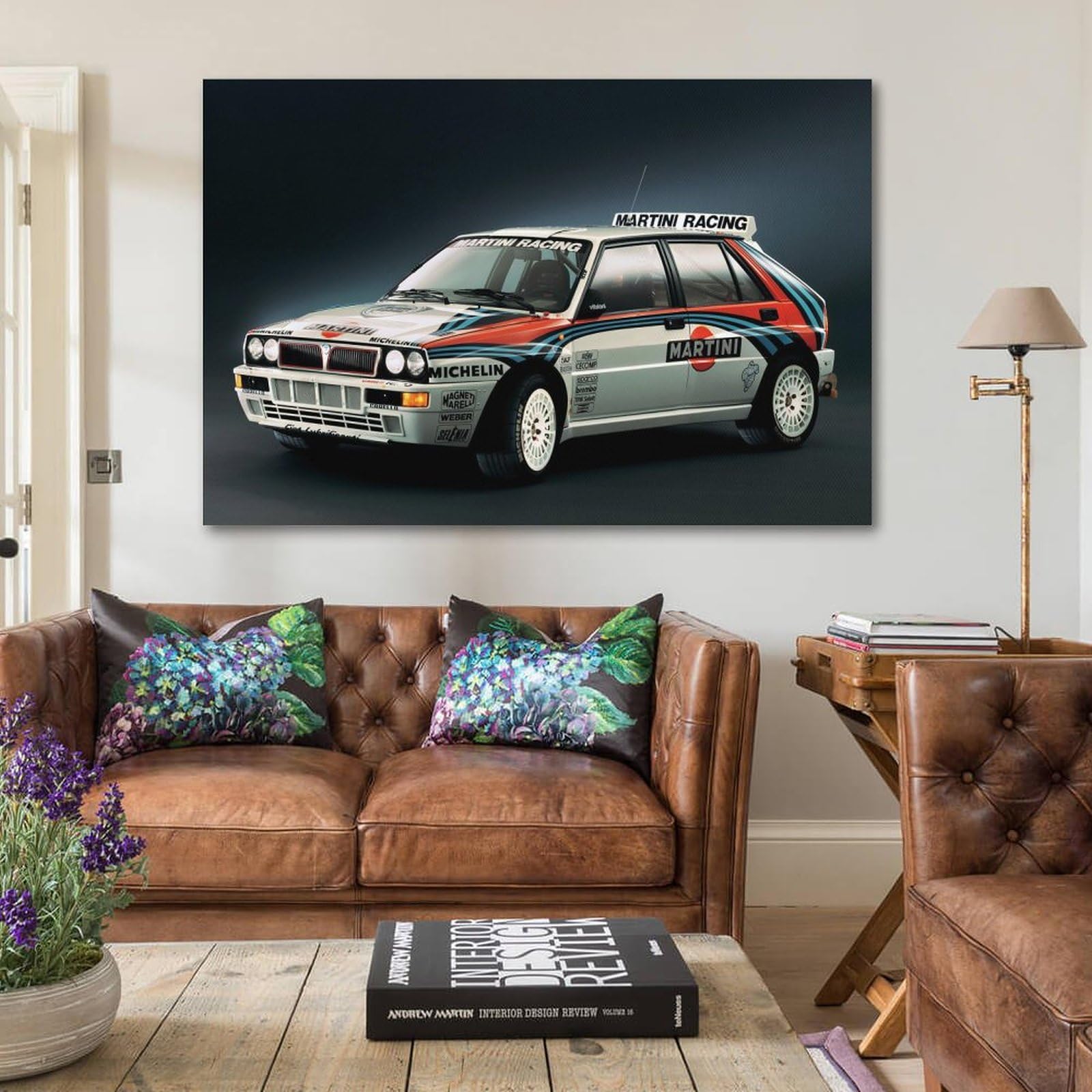 Affiche Vintage Lancia Delta Martini Rally - Poster Déco