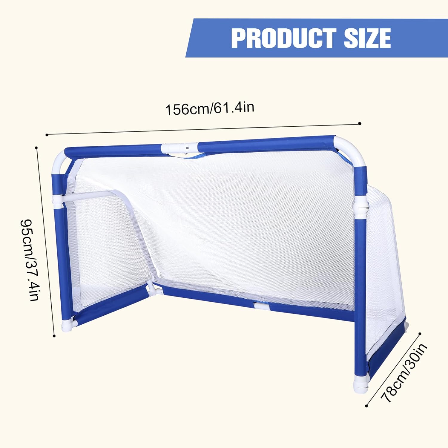 Foldable Soccer Goal for Youth Kids Portable Folding Soccer Net Football Goal for Home Outdoor Foot Ball Practice Equipment Family Games-61X78X37in
