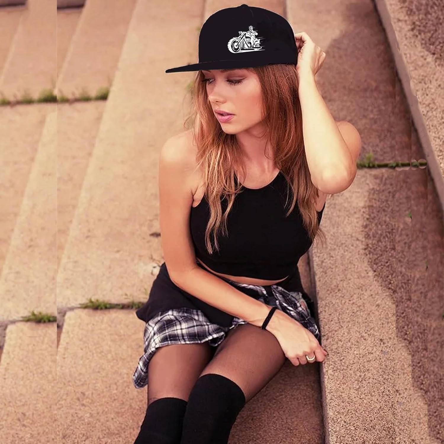 Snapback hat for Men Flat Bill Hats for Men Fitted Baseball Cap Hats - Image 5