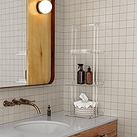 Vista 8 de Aquiver Acrylic Standing Shower Caddy - 3 Tier Shower Organizer Stand with Handle - Corner Shower Caddy for Inside Bathroom, Bathtub, 11'' L x 10