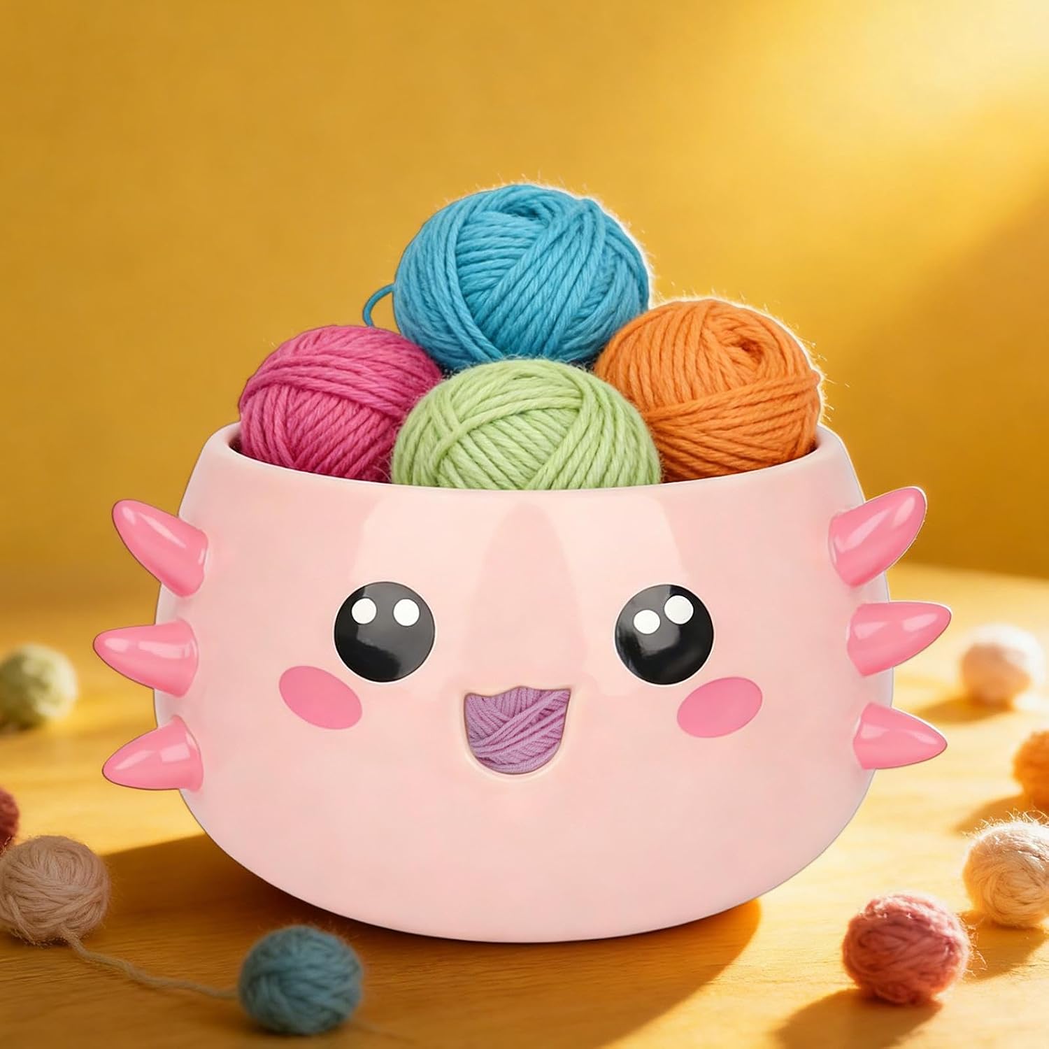 Yarn Bowl Cute Cartoon Design Large Accessories Holder image 4