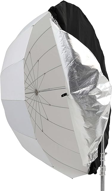 Pixapro 160cm Parabolic Parachute Shoot-Through Umbrella With Removable Diffuser Portable Giant Softbox Lantern Translucent White Brolly Photography Lighting Soft box Diffusion Material Soft Light