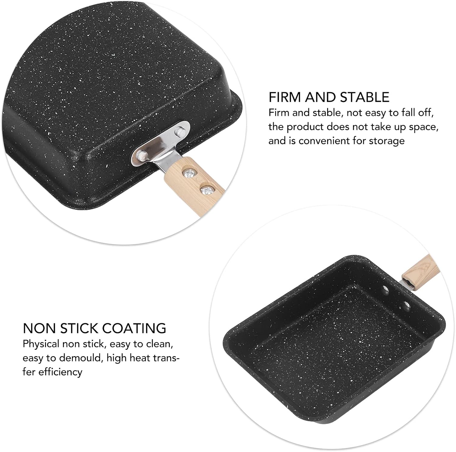 Tamagoyaki Pan, Iron Omelet Pan, Rectangle Non Stick Frying Pan, Multifunctional Pan for Cooking Tamagoyaki Omelets Pancake