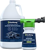 EcoStrong Outdoor Odor Eliminator Gallon with Sprayer - Powerful Enzyme Dog Urine Cleaner for Yard, Turf, Patios, Kennels - Pet Safe Deodorizer